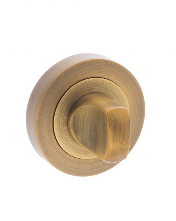 SPMWCWAB Senza Pari WC Turn and Release on Round Rose - Weathered Antique Bronze