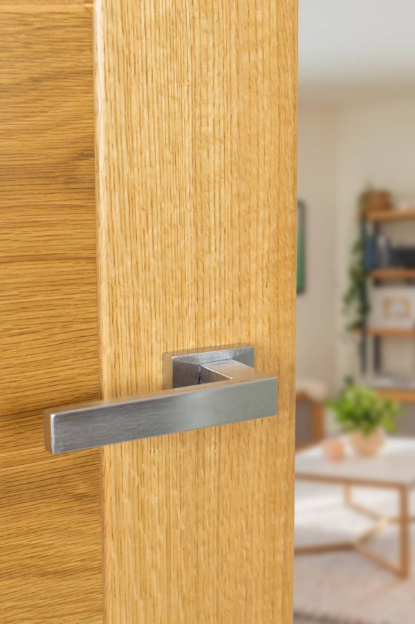 T2275LSC Tupai Rapido RetaLine Rillo Lever Door Handle on Long Rose - Satin Chrome - Image 2