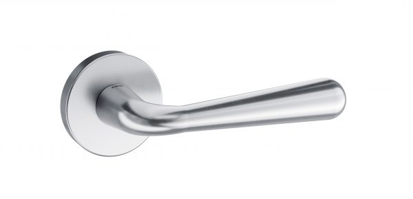T293RSC Tupai Rapido CurvaLine Adra Lever Door Handle on Round Rose - Satin Chrome
