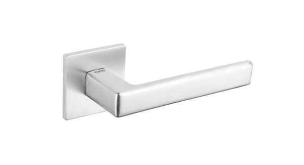 T3095S5SSC Tupai Rapido 5S Line Portel Lever Door Handle on 5mm Slimline Square Rose - Satin Chrome