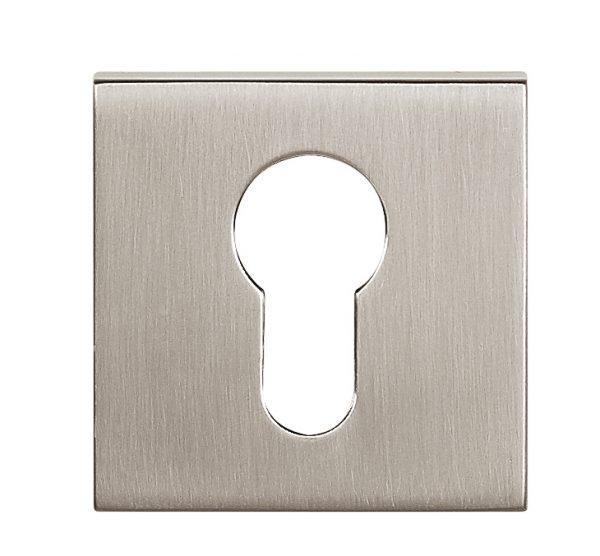 TESCESPL Tupai Rapido Curva/QuadraLine Euro Escutcheons on Square Rose - Pearl Nickel