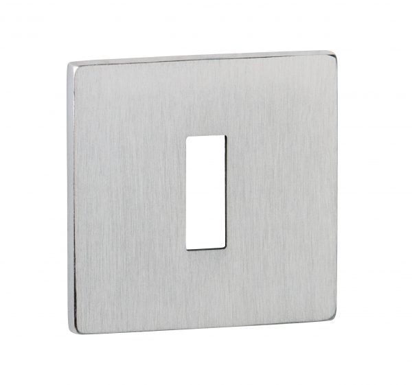 TESCKS5SSC Tupai Rapido 5S Line Key Escutcheons on 5mm Slimline Square Rose - Satin Chrome
