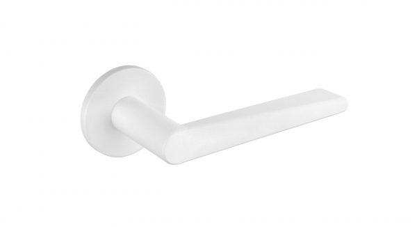 XT1967R5SWH Tupai Exclusivo 5S Line Torrao Lever Door Handle on 5mm Slimline Round Rose - White
