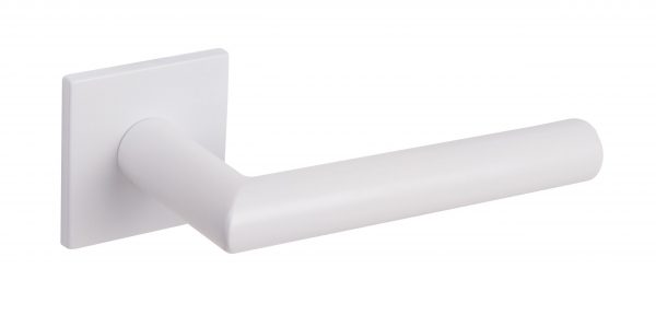 XT4002S5SWH Tupai Exclusivo 5S Line Covela Lever Door Handle on 5mm Slimline Square Rose - White
