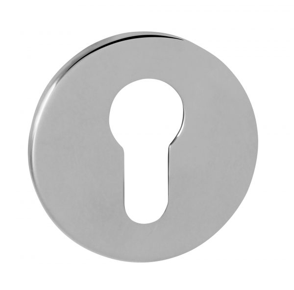 XTESCER5SPC Tupai Exclusivo 5S Line Euro Escutcheons on 5mm Slimline Round Rose - Bright Polished Chrome