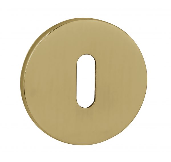 XTESCKR5SRB Tupai Exclusivo 5S Line Key Escutcheons on 5mm Slimline Round Rose - Unlacquered Brass