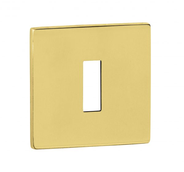 XTESCKS5SPB Tupai Exclusivo 5S Line Key Escutcheons on 5mm Slimline Square Rose - Polished Brass