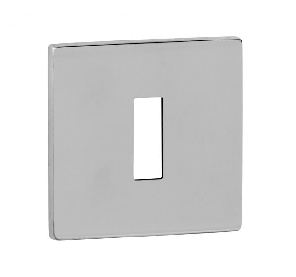 XTESCKS5SPC Tupai Exclusivo 5S Line Key Escutcheons on 5mm Slimline Square Rose - Bright Polished Chrome